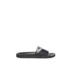 Marcelo Burlon County Of Milan Elevated Black Cotton Sandals For Men In Black