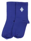 Marcelo Burlon County Of Milan Embroidered-logo Socks In Blue