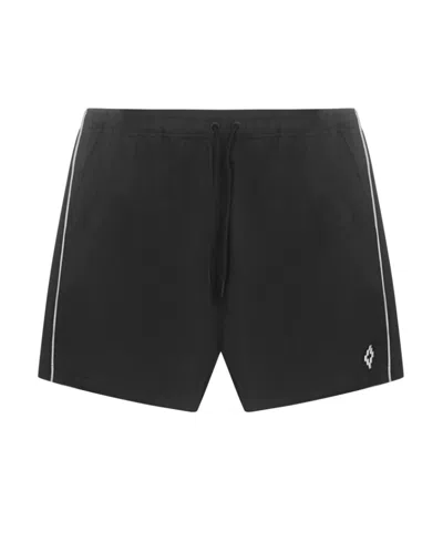 Marcelo Burlon County Of Milan Embroidered Logo Swim Shorts In White