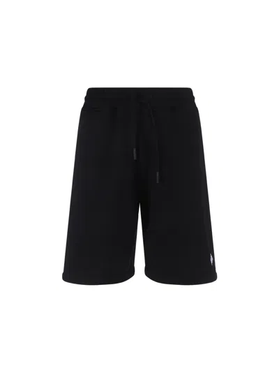 Marcelo Burlon County Of Milan Embroidered-motif Track Shorts In Black