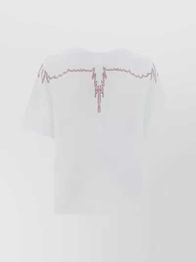 Marcelo Burlon County Of Milan Embroidered Wings Graphic T-shirt In White