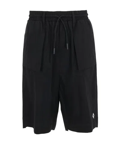 Marcelo Burlon County Of Milan Exposed-pocket Bermuda Shorts In Black