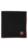 Marcelo Burlon County Of Milan Black Wool Rural Cross Blanket In Black