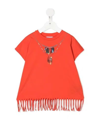 MARCELO BURLON COUNTY OF MILAN FEATHER-NECKLACE PRINT T-SHIRT