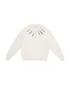 Marcelo Burlon County Of Milan Feather-print Crew-neck Jumper In White