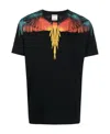 Marcelo Burlon County Of Milan Marcelo Burlon Icon Wings Graphic T-shirt Man T-shirt Multicolored Size Xxl Cotton In Black