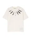 Marcelo Burlon County Of Milan Feather Printed Short-sleeved T-shirt In White