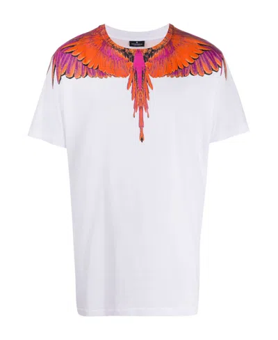 Marcelo Burlon County Of Milan Feather Printed T-shirt In White