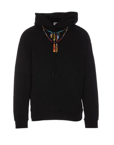 MARCELO BURLON COUNTY OF MILAN FEATHERS NECKLACE HOODIE