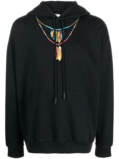 MARCELO BURLON COUNTY OF MILAN MARCELO BURLON COUNTY OF MILAN FEATHERS NECKLACE OVER HOODIE CLOTHING