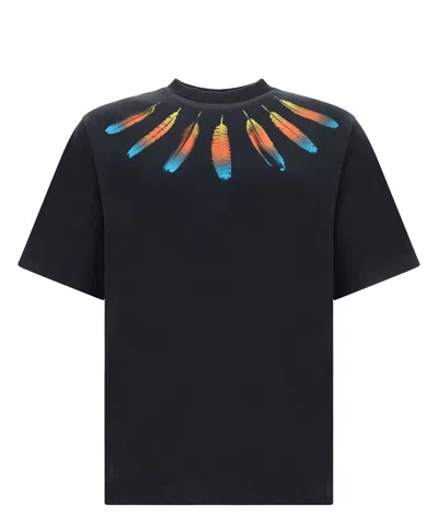 Marcelo Burlon County Of Milan Feathers T-shirt In Black