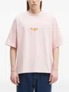 Marcelo Burlon County Of Milan Flame-print Car-graphic T-shirt In Pink