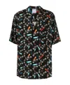 Marcelo Burlon County Of Milan Marcelo Burlon Hawaii Shirt In Black