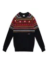 Marcelo Burlon County Of Milan Marcelo Burlon Felpa In Lana E Cotone In Black