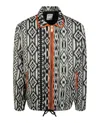 Marcelo Burlon County Of Milan Marcelo Burlon Folk Jacquard Coach Jacket Man Jacket Multicolored Size M Polyester In White