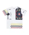 Marcelo Burlon County Of Milan Folk-patchwork Cotton T-shirt In White