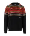 Marcelo Burlon County Of Milan Marcelo Burlon Felpa In Lana E Cotone In Black