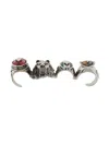 Marcelo Burlon County Of Milan Vier-finger-ring In 7284 Silver Multicolor
