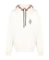 Marcelo Burlon County Of Milan Fringe-detailing Jersey-knit Hoodie In White