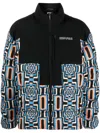 Marcelo Burlon County Of Milan Geometric-print Quilted Puffer Jacket In Black