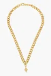 Marcelo Burlon County Of Milan Golden Effect Chain Necklace With Pendant