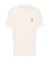 Marcelo Burlon County Of Milan Cross Embroidered Stretch Cotton T-shirt In White