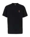 Marcelo Burlon County Of Milan Cross Embroidery Crew Neck T-shirt In Black