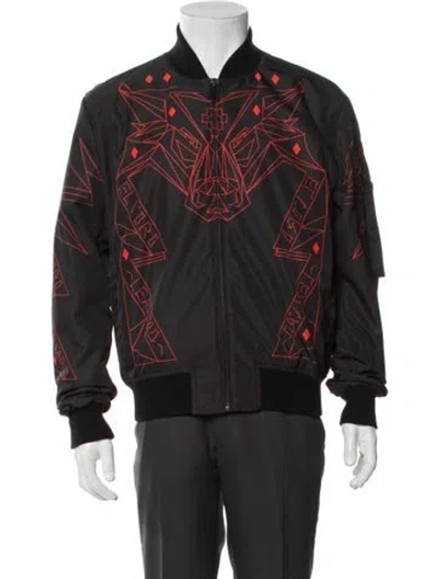 Pre-owned Marcelo Burlon County Of Milan Graphic Print Bomber Jacket In Black