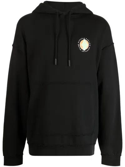 Marcelo Burlon County Of Milan Graphic-print Cotton Hoodie In Schwarz