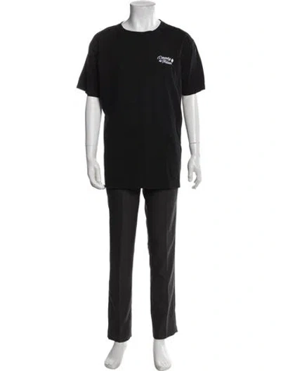 Pre-owned Marcelo Burlon County Of Milan Graphic Print Crew Neck T-shirt In Black