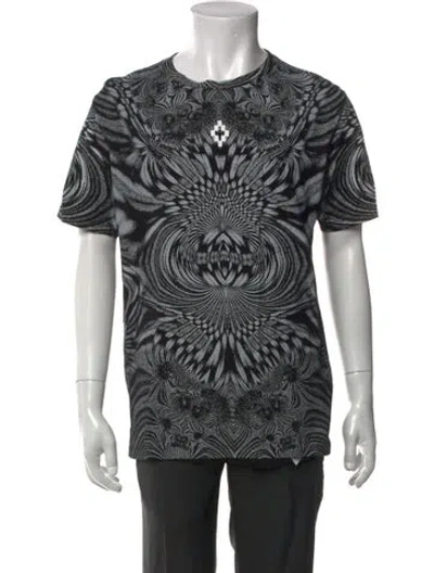 Pre-owned Marcelo Burlon County Of Milan Graphic Print Crew Neck T-shirt In Black