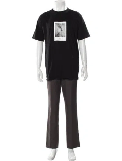 Pre-owned Marcelo Burlon County Of Milan Graphic Print Crew Neck T-shirt In Black