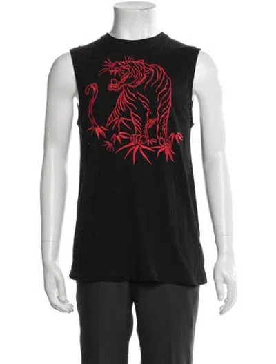 Pre-owned Marcelo Burlon County Of Milan Graphic Print Crew Neck T-shirt In Black