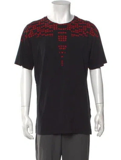 Pre-owned Marcelo Burlon County Of Milan Graphic Print Crew Neck T-shirt In Black
