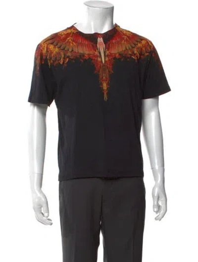 Pre-owned Marcelo Burlon County Of Milan Graphic Print Crew Neck T-shirt In Multi