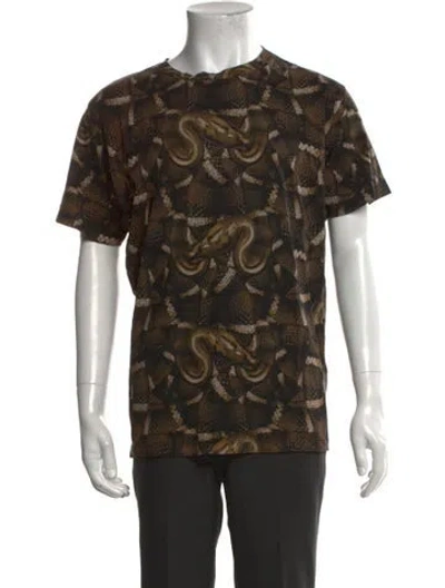 Pre-owned Marcelo Burlon County Of Milan Graphic Print Crew Neck T-shirt In Neutral