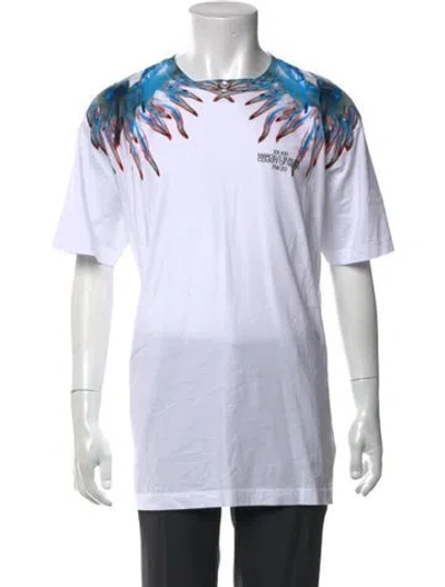 Pre-owned Marcelo Burlon County Of Milan Graphic Print Crew Neck T-shirt In White