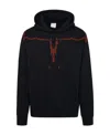 Marcelo Burlon County Of Milan Stitch Wings Cotton Hoodie In Black