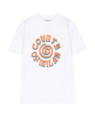 Marcelo Burlon County Of Milan Graphic Slogan Print T-shirt In White