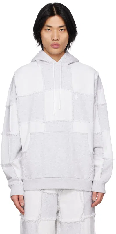 Marcelo Burlon County Of Milan Cross Inside Out Cotton Hoodie In Hoodie Melange Gr