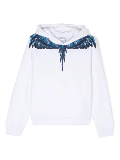 Marcelo Burlon County Of Milan Kids' Grizzling Wings Hoodie In White