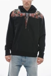 MARCELO BURLON COUNTY OF MILAN GRIZZLY WINGS HOODIE SWEATSHIRT WITH MULTICOLORED PRINT