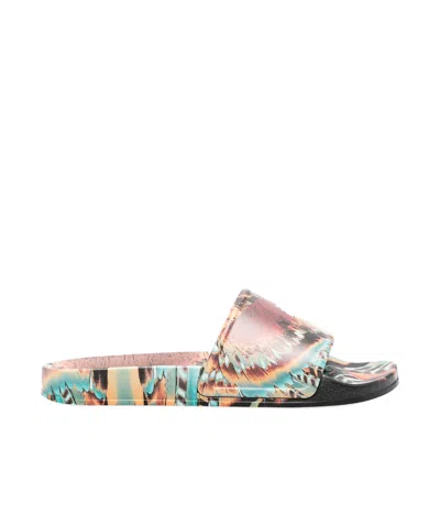 Marcelo Burlon County Of Milan Grizzly Wings Logo-embossed Slides In Multicolor