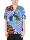 Marcelo Burlon County Of Milan Marcelo Burlon Mix And Match Hawaii Shirt Blue