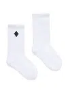 Marcelo Burlon County Of Milan High Logo-jacquard Cotton Socks In White
