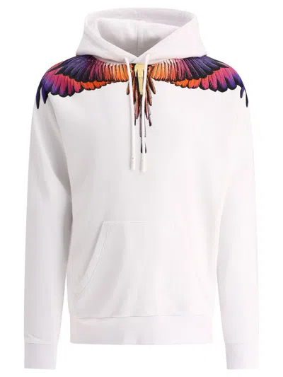 Marcelo Burlon County Of Milan Hooded Sweatshirt "icon Wings" In White