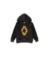 Marcelo Burlon County Of Milan Logo-print Long-sleeved Hoodie In Black