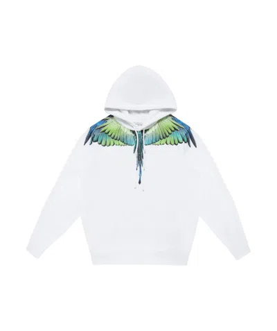 Marcelo Burlon County Of Milan Icon Wings Cotton Hoodie In White