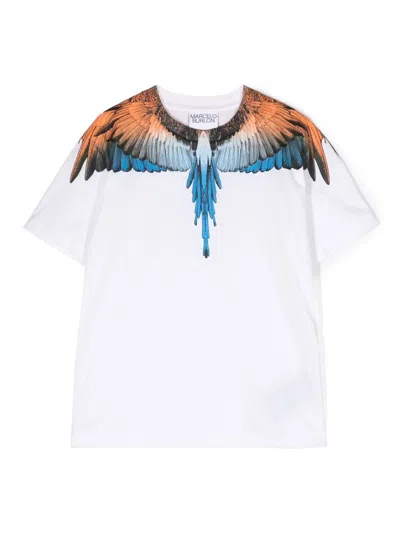 Marcelo Burlon County Of Milan Kids' Icon Wings Cotton T-shirt In White