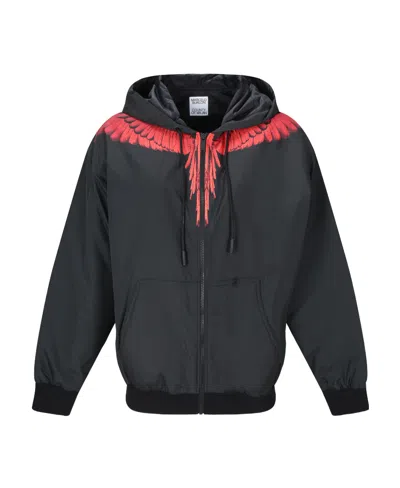 Marcelo Burlon County Of Milan Icon Wings Hooded Jacket In Black